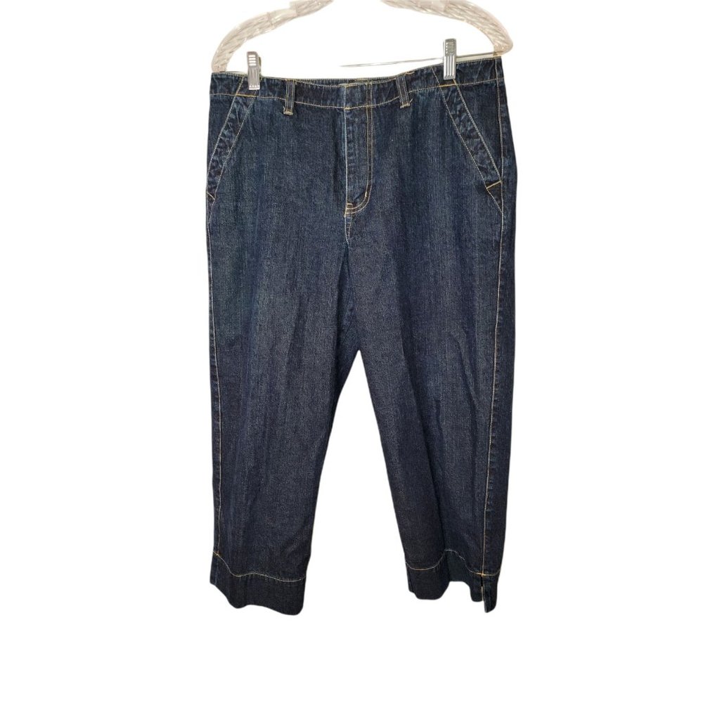 Indigo Palms Size 12 Women's Wide Leg Cropped Jeans